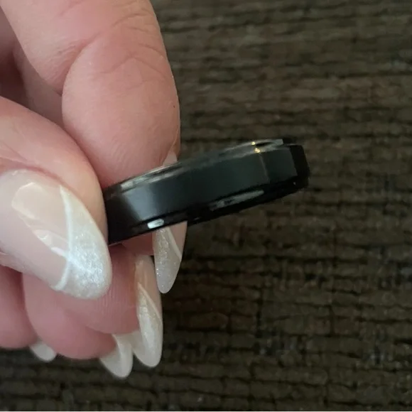 Triton Black Tungsten Men's Ring - Picture 3 of 4